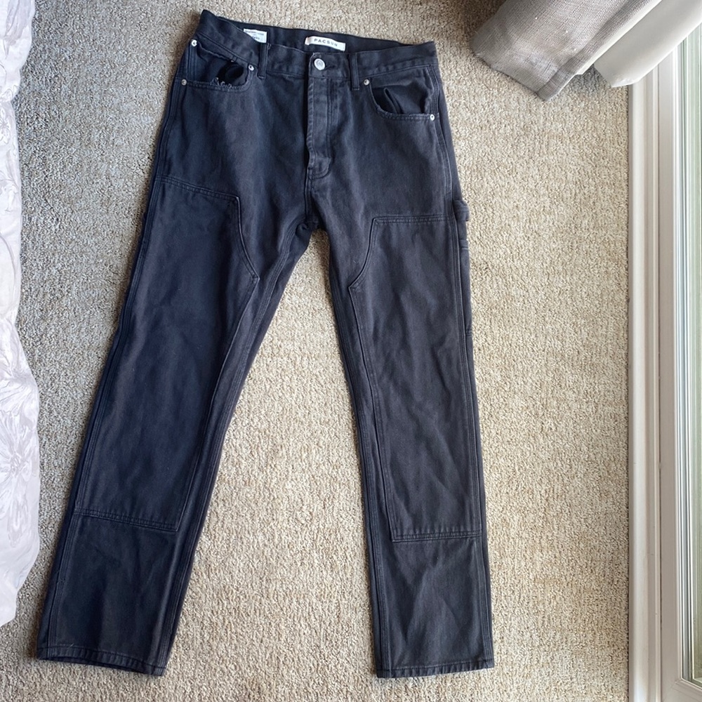 Mens Pacsun Denim Black Vintage Loose Size 30x30 Jeans